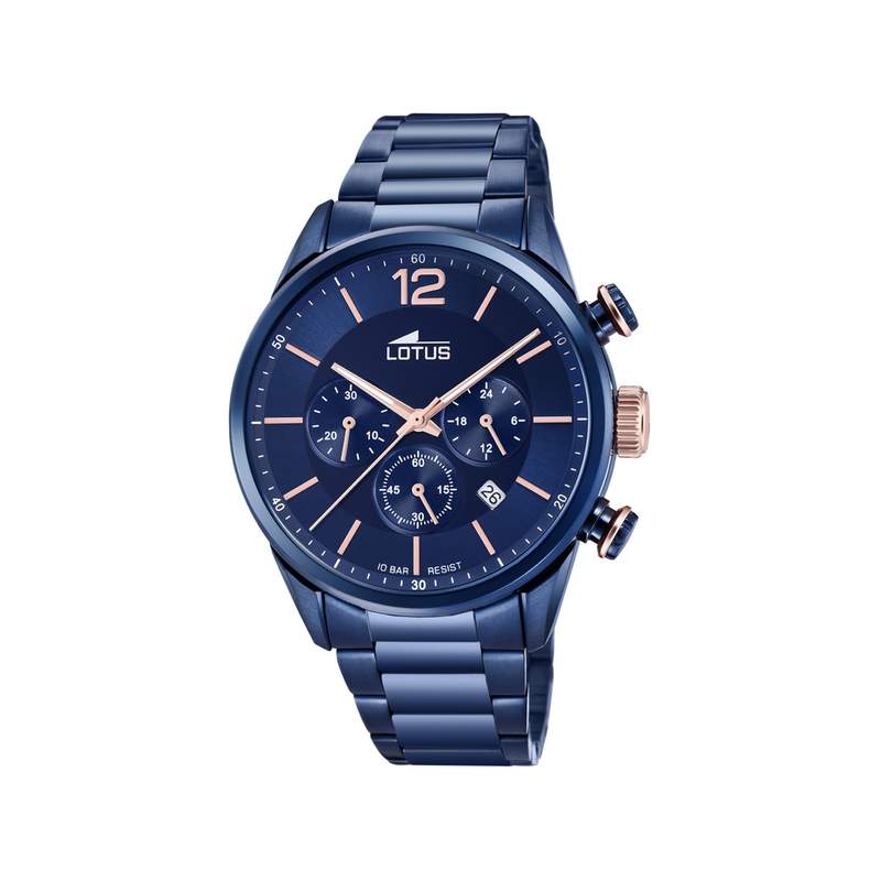 Montre LOTUS CHRONO Bracelet acier bleu - vue 1