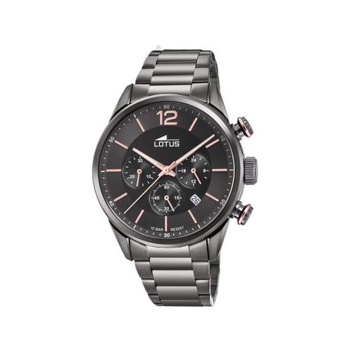 Montre LOTUS CHRONO Bracelet acier noir