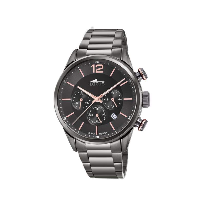 Montre LOTUS CHRONO Bracelet acier noir - vue 1