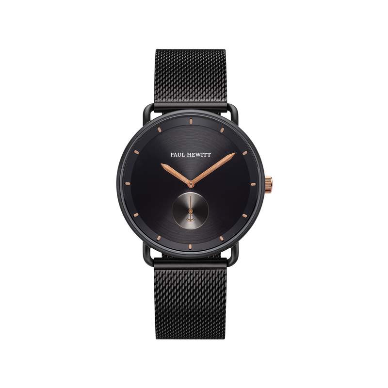 Montre Paul Hewitt homme acier noir - vue 1