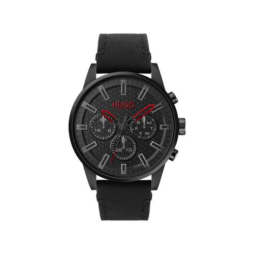 HUGO CASUAL Watch Leather strap