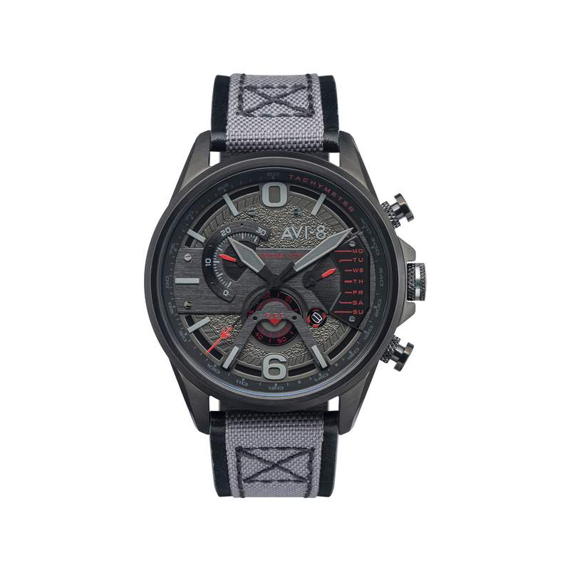Montre AVI 8 HAWKER HARRIER II Bracelet Cuir - vue 1