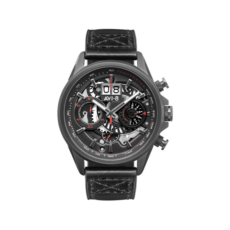 Montre AVI 8 HAWKER HARRIER II Bracelet Cuir - vue 1