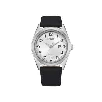 Citizen herenhorloge van titanium met zwart leren bandje