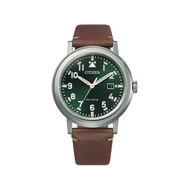 Montre citizen homme acier cuir marron