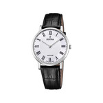 Montre Festina homme acier cuir noir - vue 1