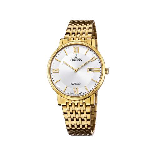 Montre Festina homme acier doré