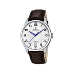 Montre Festina homme acier cuir marron - vue 1