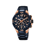 Montre Festina homme chronographe acier bleu - vue 1
