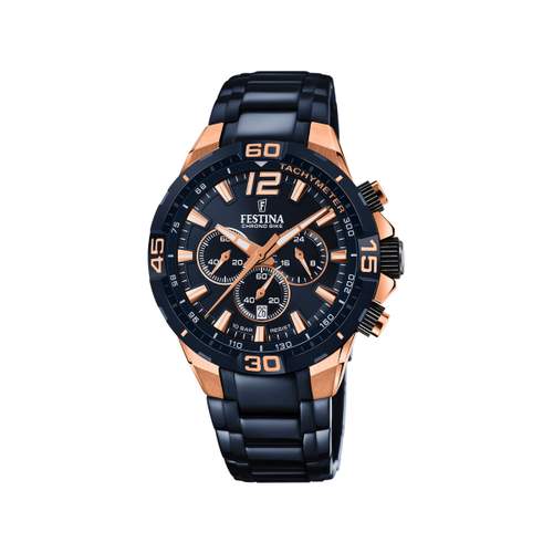 Montre Festina homme chronographe acier bleu