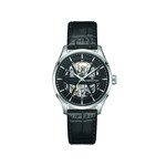Montre Hamilton homme automatique acier cuir noir - vue 1
