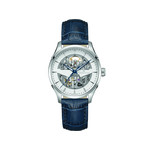 Montre Hamilton homme automatique acier cuir bleu - vue 1
