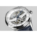 Montre Hamilton homme automatique acier cuir bleu - vue D1