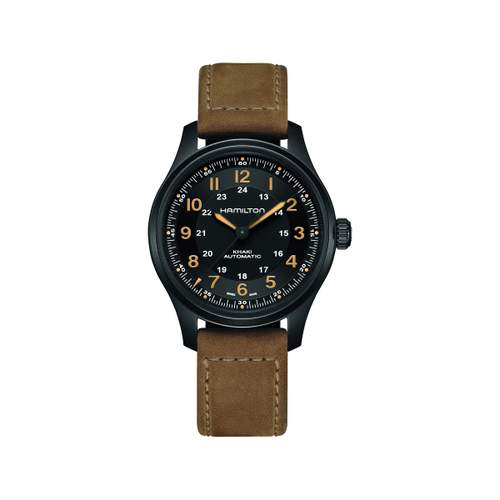 Montre Hamilton homme automatique titane cuir
