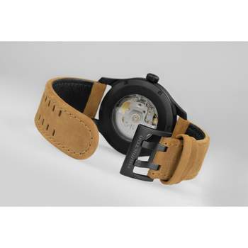 Hamilton herenhorloge, automatisch, titanium, leer