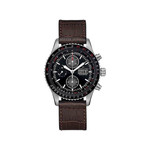 MONTRE HAMILTON HOMME AUTOMATIQUE ACIER CUIR MARRON - vue 1