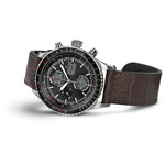 MONTRE HAMILTON HOMME AUTOMATIQUE ACIER CUIR MARRON - vue D3