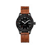 MONTRE HAMILTON HOMME AUTOMATIQUE ACIER NOIR CUIR MARRON - vue V1