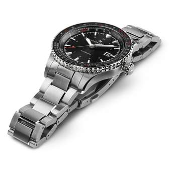 HAMILTON HERENHORLOGE AUTOMATISCH STAAL