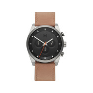 Montre MVMT homme chronographe acier cuir beige