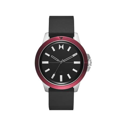 Montre MVMT homme acier silicone noir