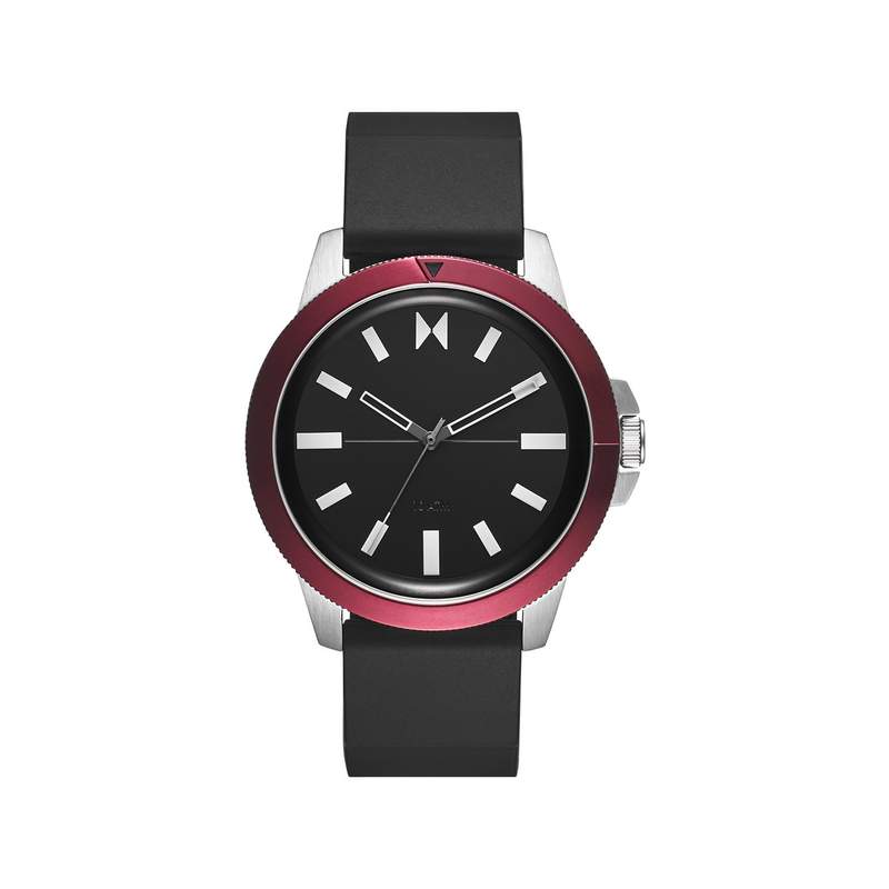 Montre MVMT homme acier silicone noir - vue 1