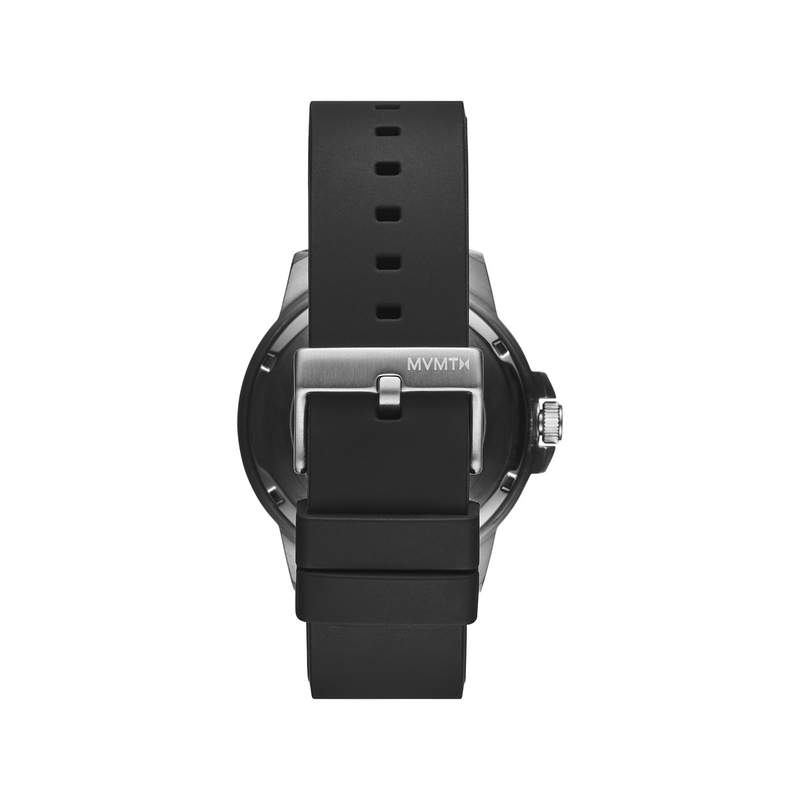 Montre MVMT homme acier silicone noir - vue 3