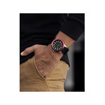 Montre MVMT homme acier silicone noir - vue porté 2
