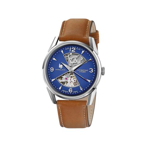 Montre Lip homme acier cuir marron