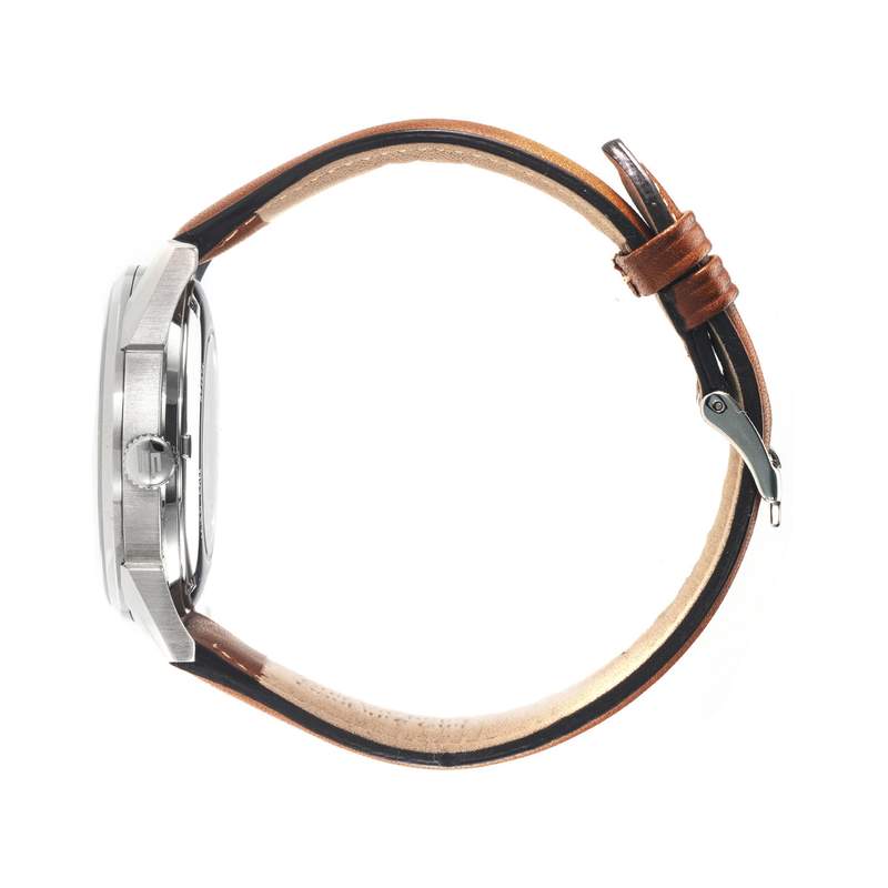 Montre Lip homme acier cuir marron - vue 2