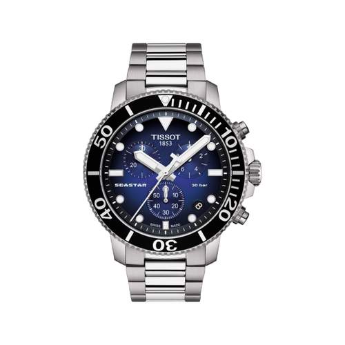 Montre TISSOT T-SPORT SEASTAR 1000 homme cadran bleu bracelet acier inoxydable