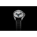 Montre AVI-8 homme chronographe acier cuir noir - vue D3