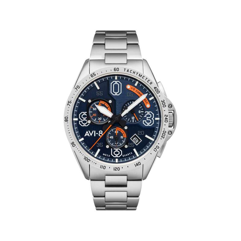 Montre AVI-8 homme chronographe acier - vue 1