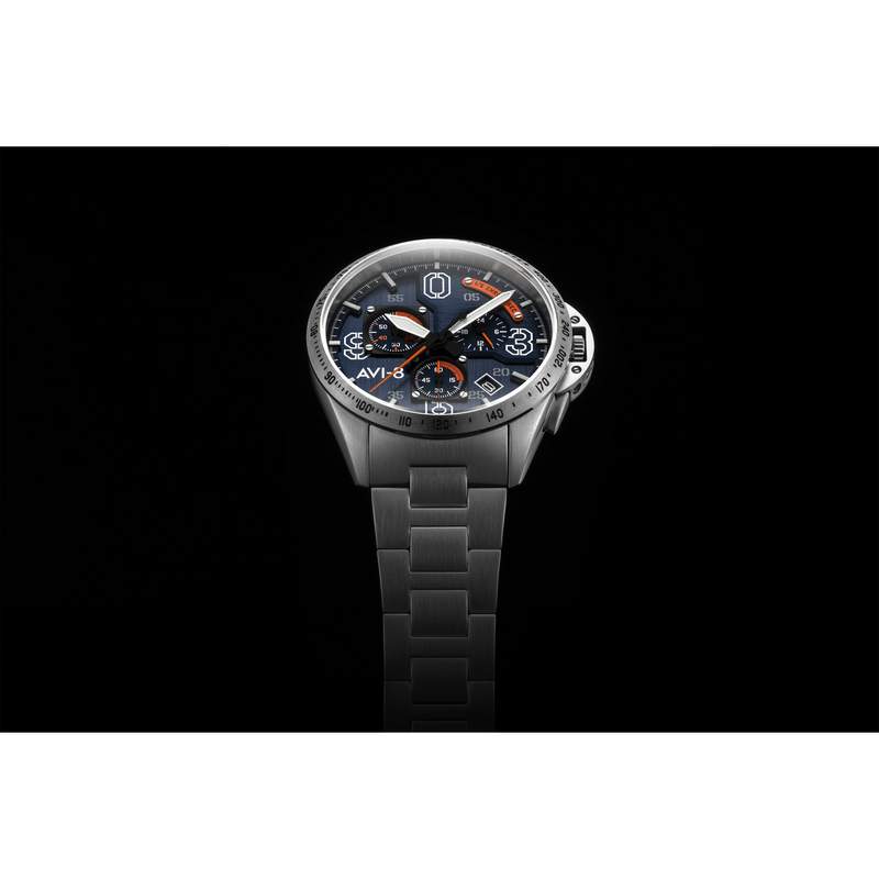 Montre AVI-8 homme chronographe acier - vue 5