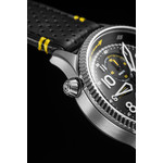 Montre AVI-8 homme chronographe acier cuir noir - vue D2