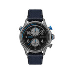 Montre AVI-8 homme chronographe acier cuir gris - vue 1