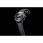 AVI-8 men's chronograph watch in steel with gray leather strap - view 2