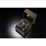 AVI-8 men's chronograph watch in steel with gray leather strap - view 4