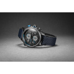 AVI-8 men's chronograph watch in steel with gray leather strap - view 7
