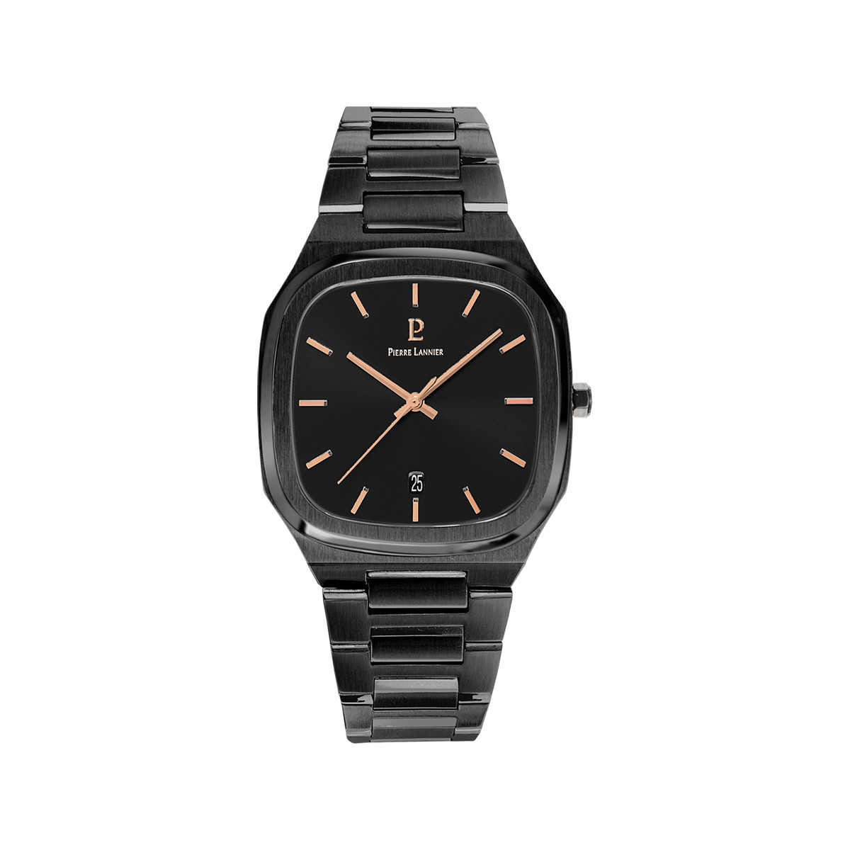 Montre Pierre Lannier homme mouvement quartz acier noir