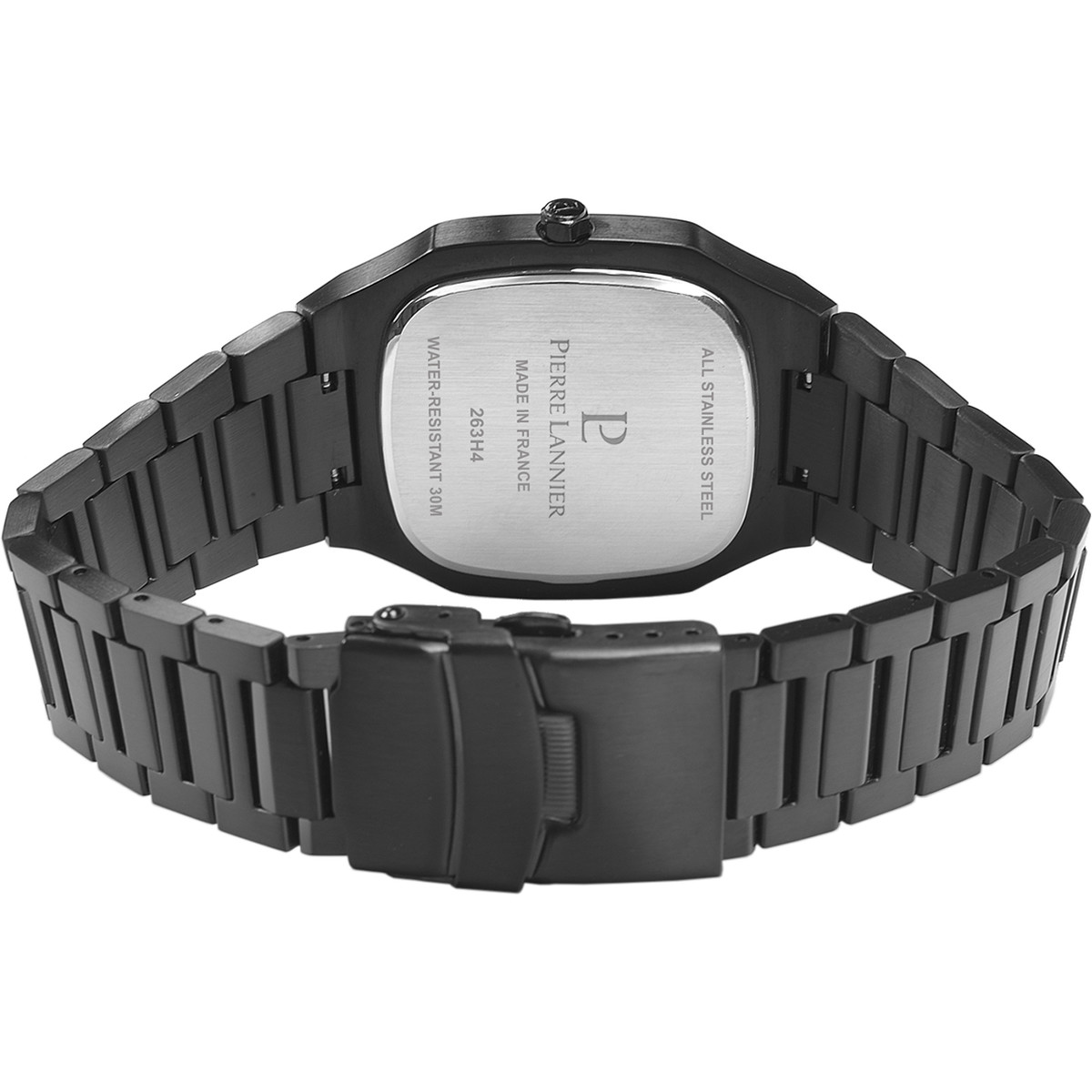 Montre Pierre Lannier homme mouvement quartz acier noir - vue 3