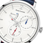 Montre Pierre Lannier homme acier cuir bleu - vue D3