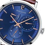Montre Pierre Lannier homme automatique acier cuir brun - vue D3