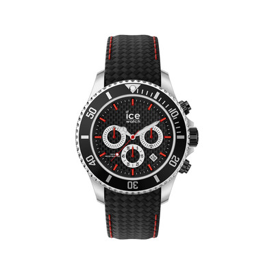Montre ice Watch homme taille large acier silicone noir - vue 1