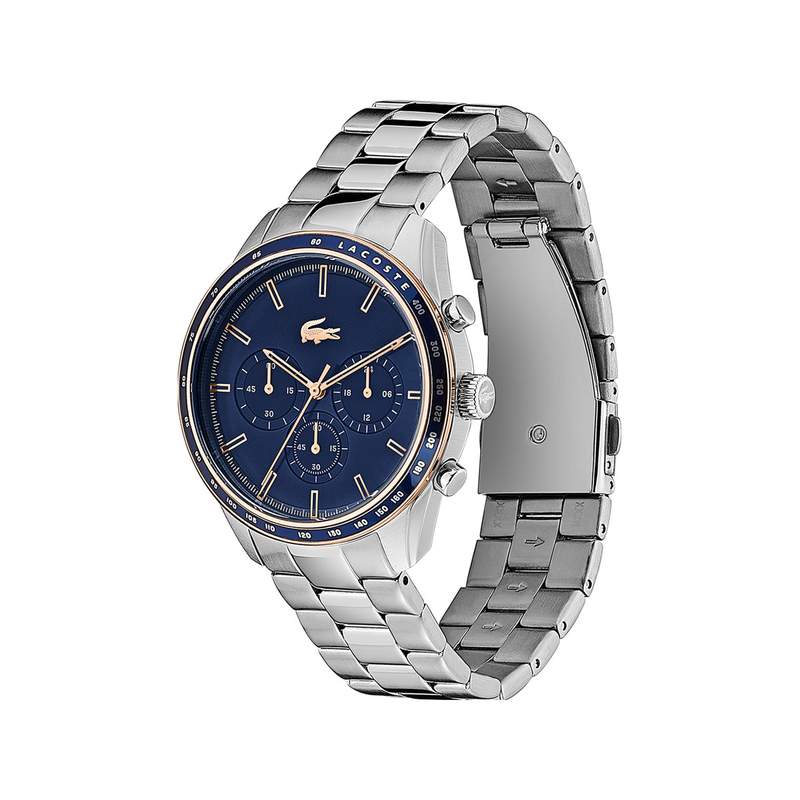 Montre Lacoste homme chronographe acier doré jaune - vue 2