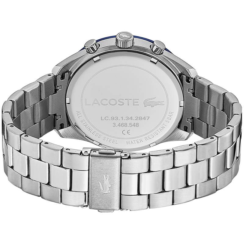 Montre Lacoste homme chronographe acier doré jaune - vue 3
