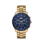 Montre Lacoste homme chronographe acier doré jaune - vue 1