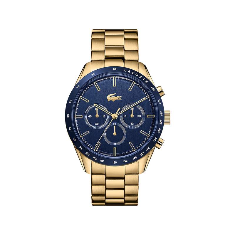 Montre Lacoste homme chronographe acier doré jaune - vue 1