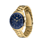 Montre Lacoste homme chronographe acier doré jaune - vue 2