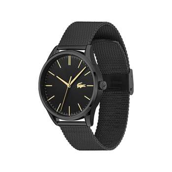 Lacoste men's black steel watch